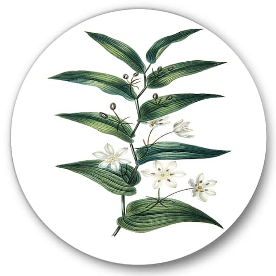 Designart - Vintage Plant With Little White Flowers